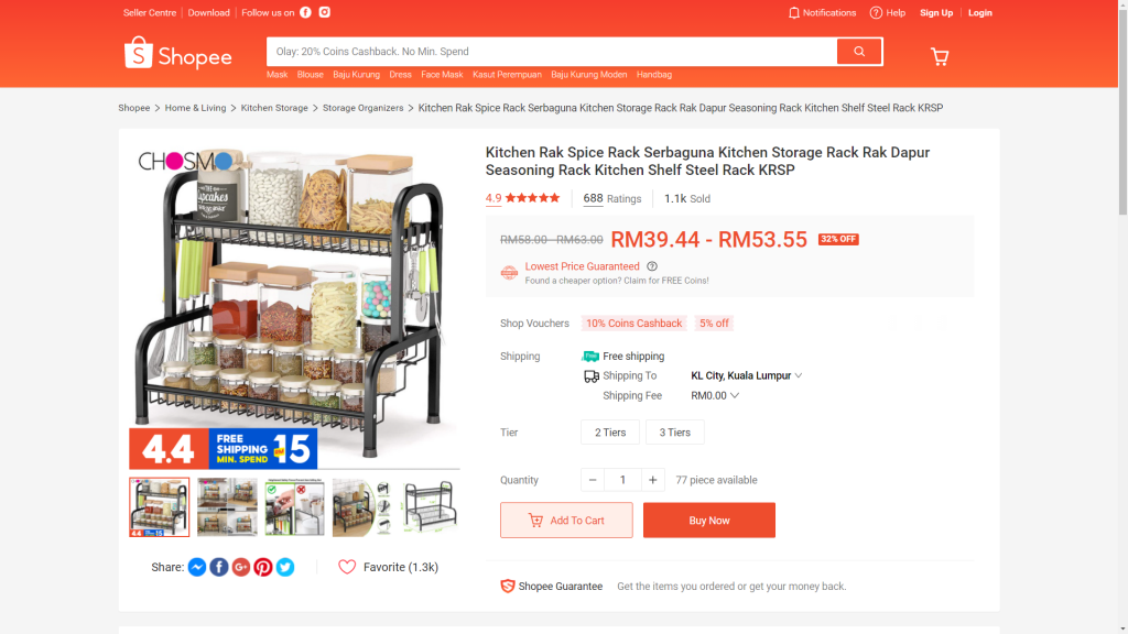 barang dapur shopee