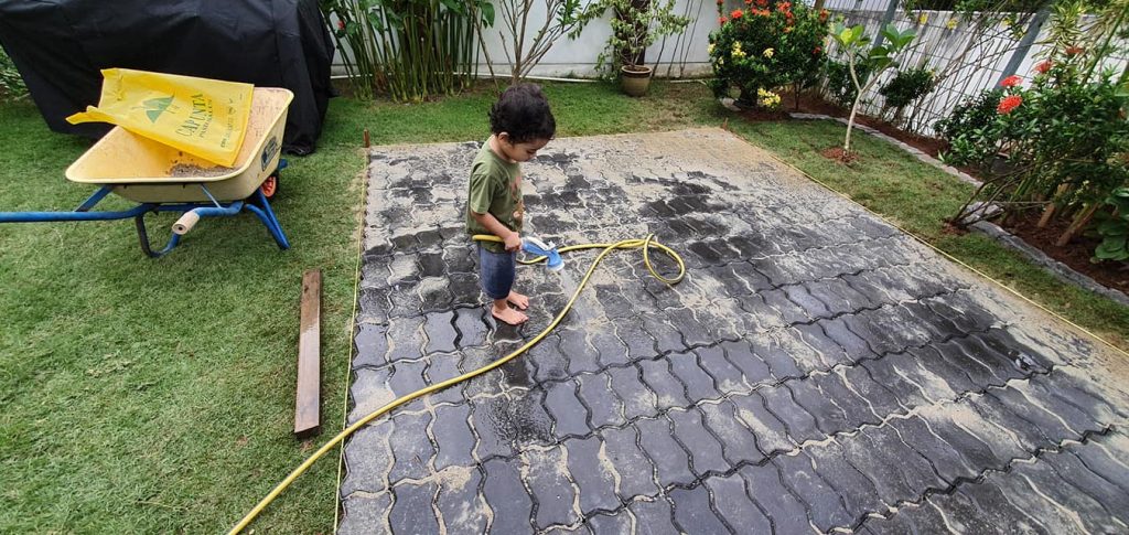DIY Patio Block Stone