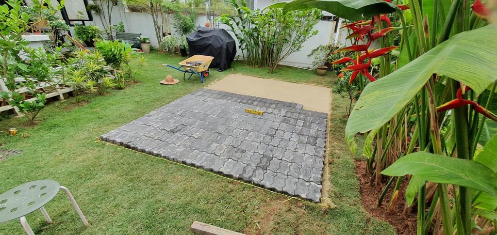 DIY Patio Block Stone