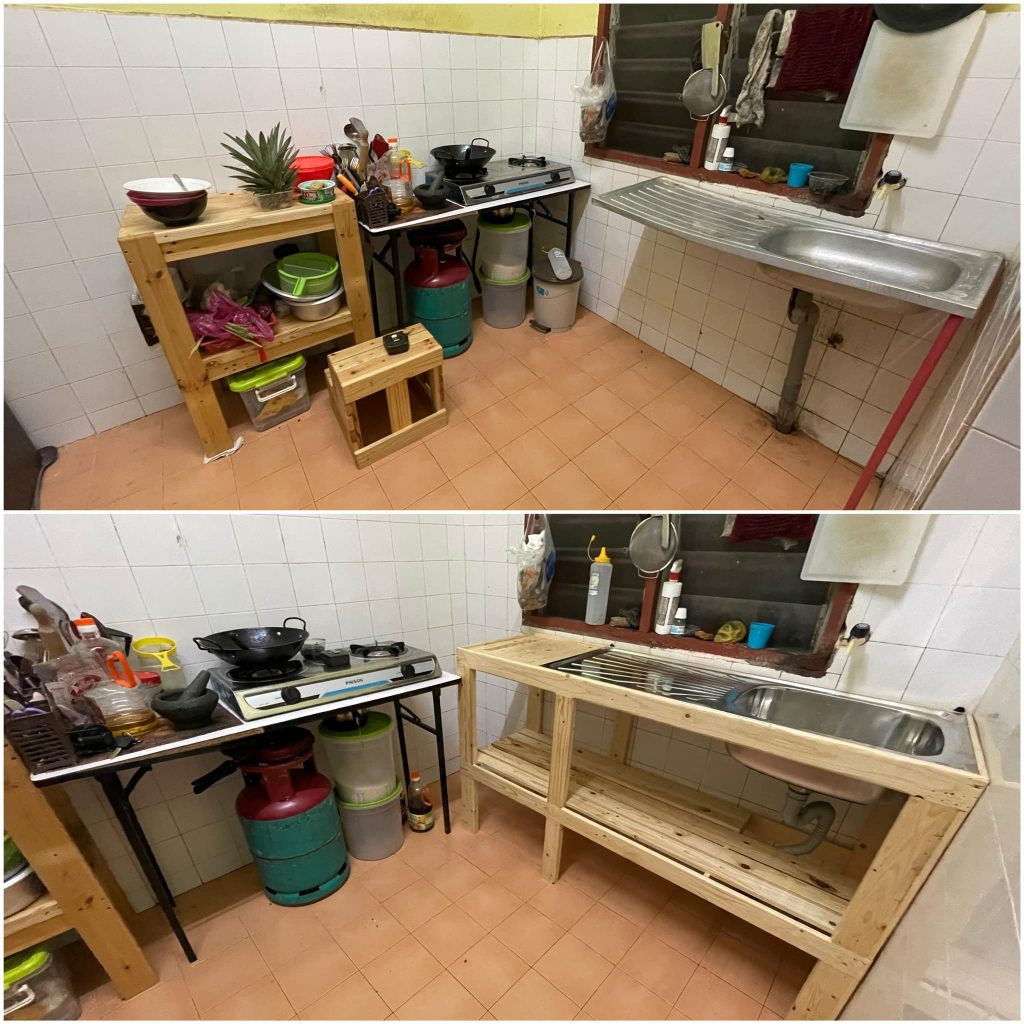 projek diy sinki dapur