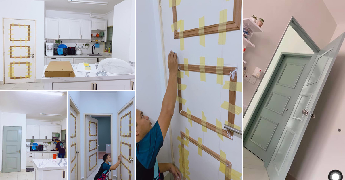 Projek Lockdown 3.0 Suami Isteri DIY Wainscoting Pintu