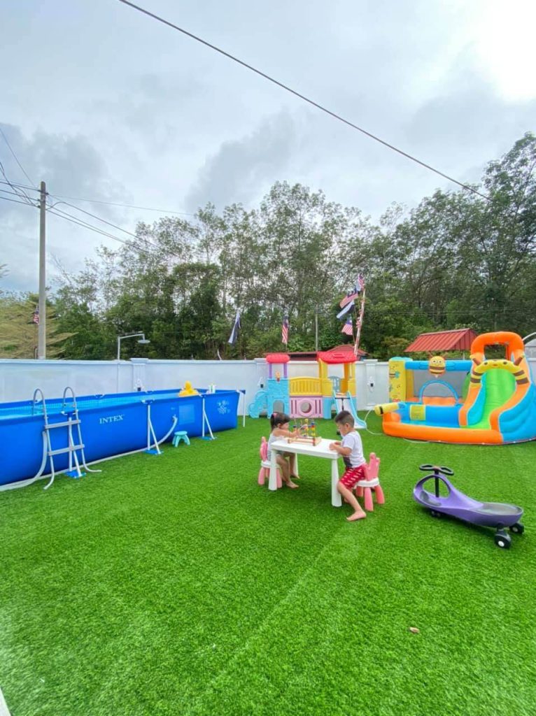 Projek DIY Deco Halaman Rumah Jadikan Mini Playground Anak