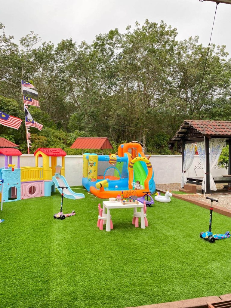 Projek DIY Deco Halaman Rumah Jadikan Mini Playground Anak