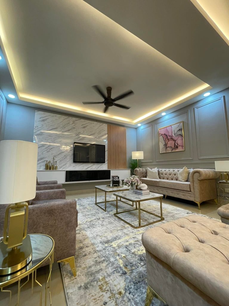 Projek Makeover Ruang Tamu Berkonsepkan Home Modern Luxury